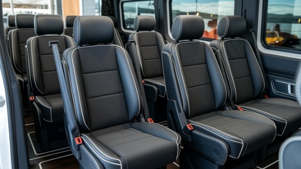 sprinter van with driver inside
