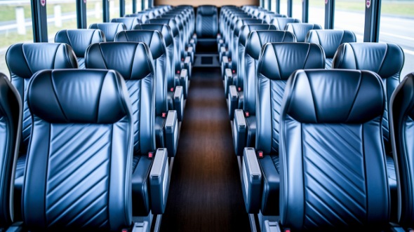 trenton 50 passenger charter bus inside