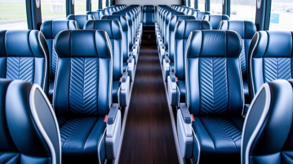 trenton 56 passenger charter bus inside