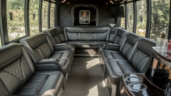 trenton party bus rental interior