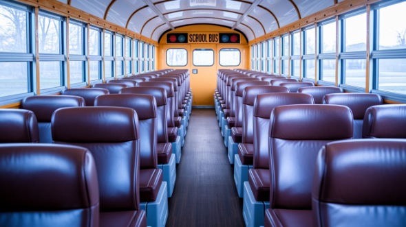 trenton school bus rental interior